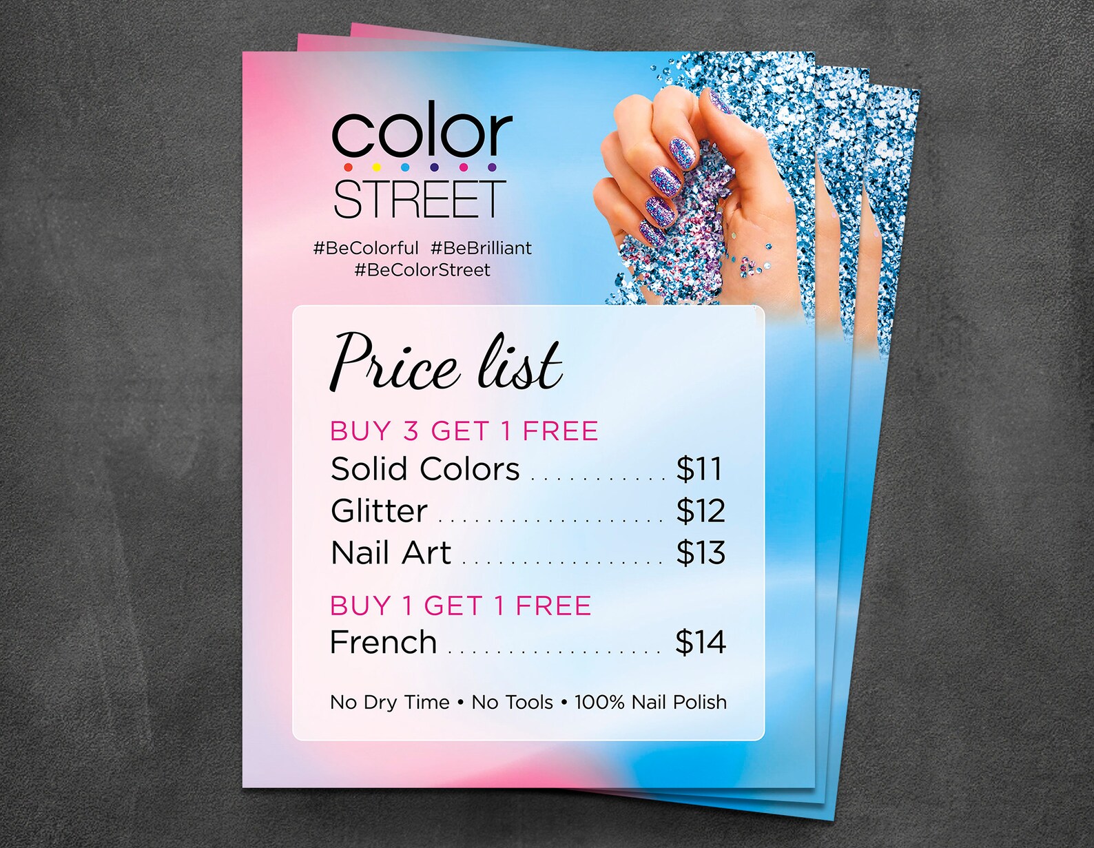 Printable Color Street Price List Color Street Price List Etsy