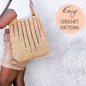 Crochet Bag Pattern 'lines Tote Bag' Crochet Pattern | Etsy