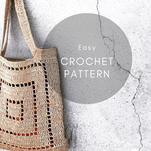 Crochet Pattern for the 'squares 1' Medium Tote Bag - Etsy