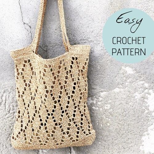 Raffia Tote Bag Pattern Crochet Pattern Raffia Crochet - Etsy Australia