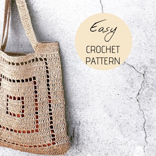Raffia Tote Bag Pattern Crochet Pattern Raffia Crochet Etsy Australia