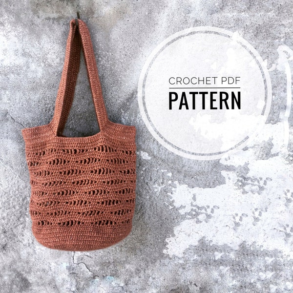 Crochet Bag Pattern, Crochet Tote Bag, Wool Bag Pattern, Modern Crochet Pattern, modern crochet tote,  Crocheted wool Bag, Crocheted Tote