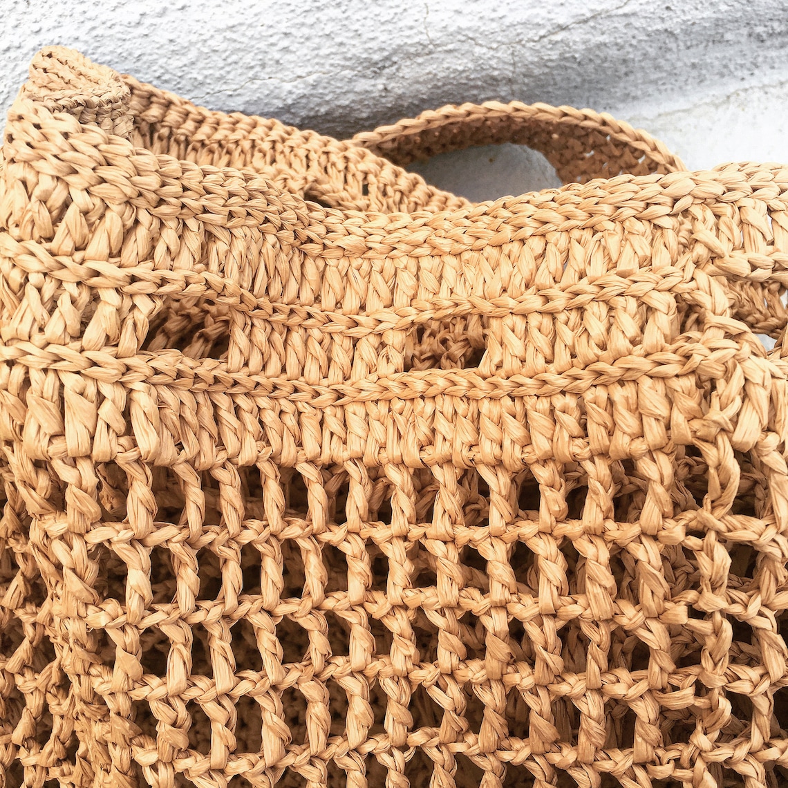 Crochet Bag Pattern Bucket Raffia Bag Pattern Easy Crochet Etsy