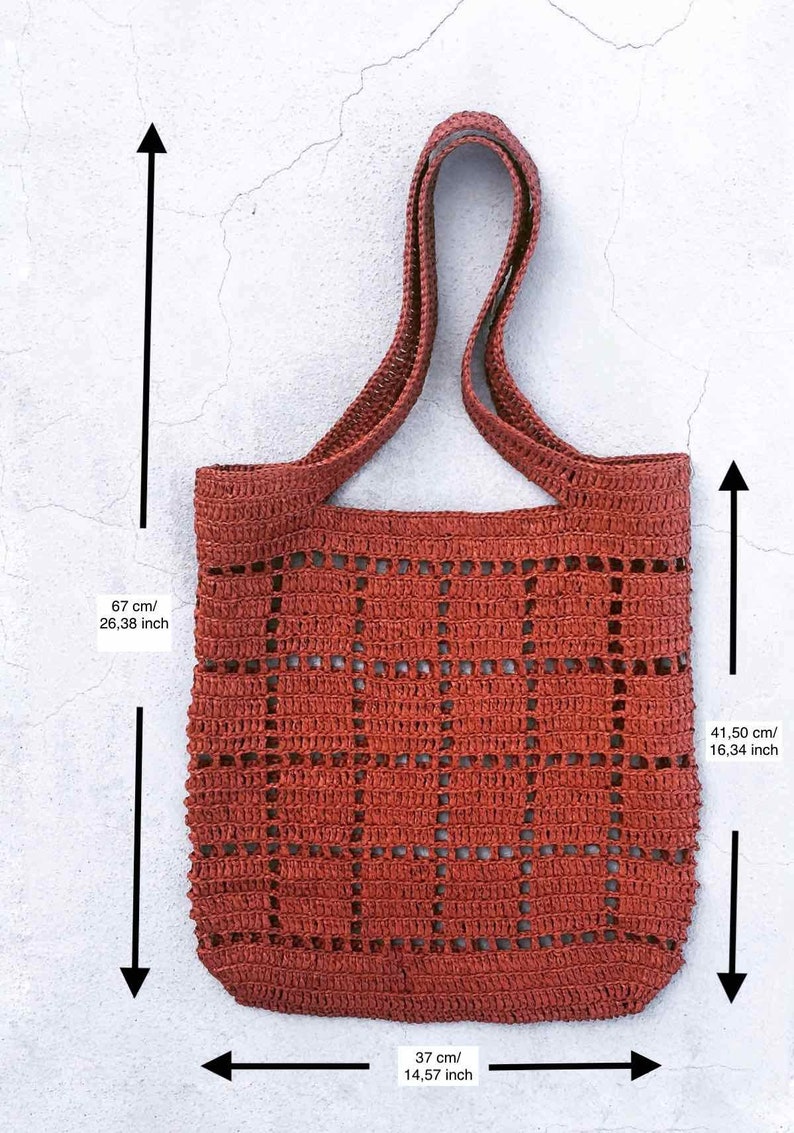 Raffia Tote bag Pattern Crochet Pattern Raffia Crochet Etsy