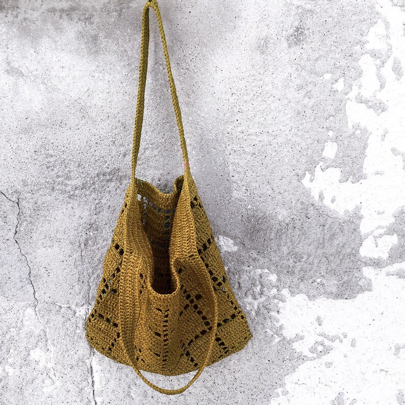 Raffia Tote Bag Pattern Crochet Pattern Raffia Crochet Etsy