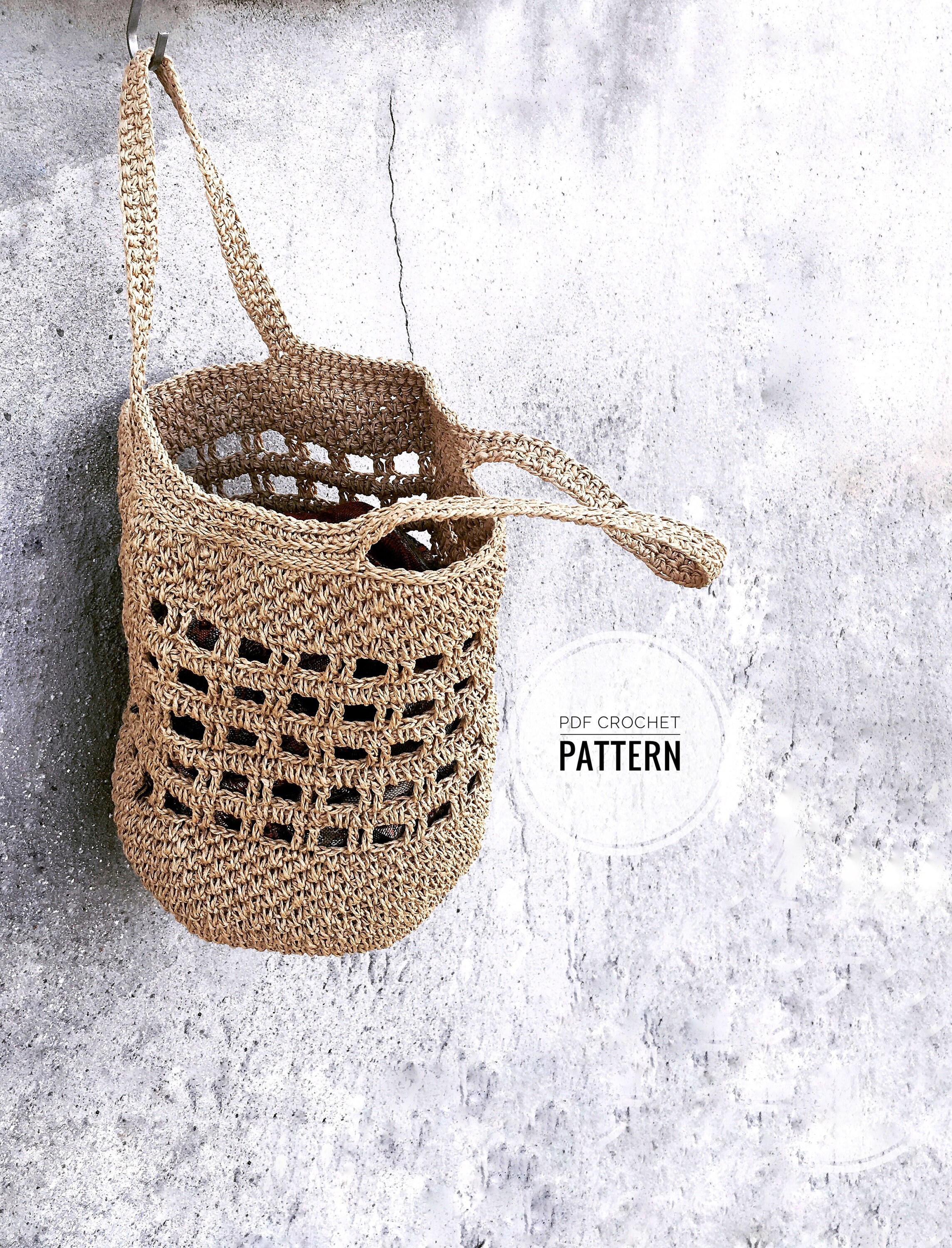Crochet bag Pattern Raffia bag crochet Raffia Bag pattern Etsy