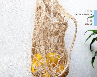 LETO Crochet Jute Bag Pattern, Minimal Net Design (PDF Pattern)