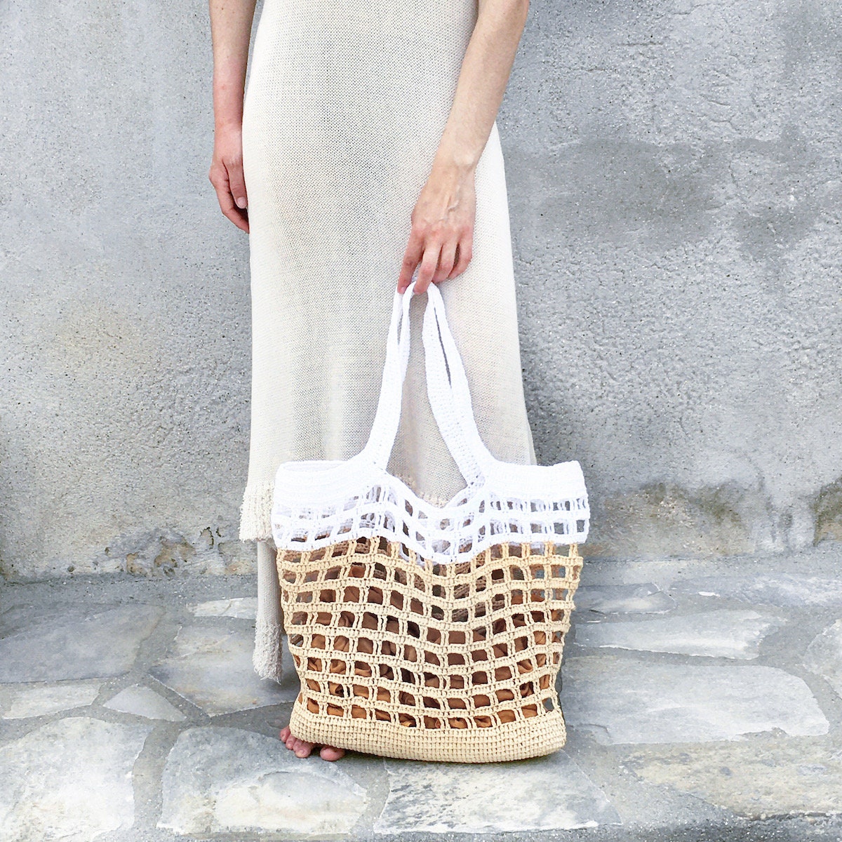 Small Beach Bag Pattern Crocheted Bag Pattern Raffia Bag | Etsy