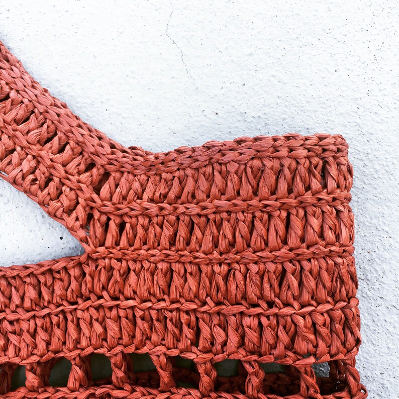 Raffia Tote Bag Pattern Crochet Pattern Raffia Crochet Etsy Australia