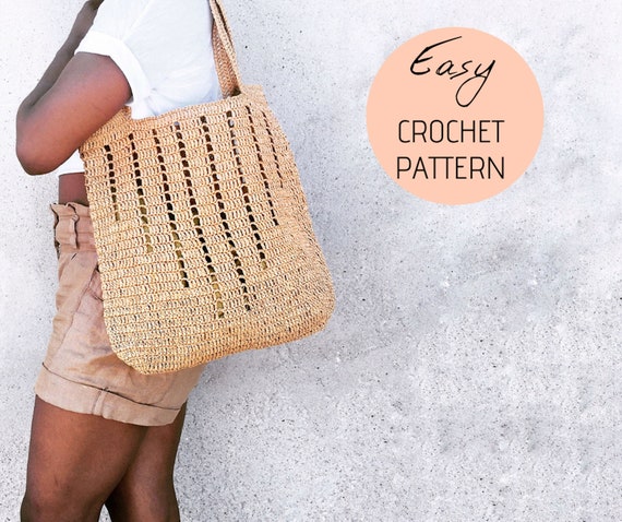 Crochet Bag Pattern 'lines Tote Bag' Crochet Pattern | Etsy