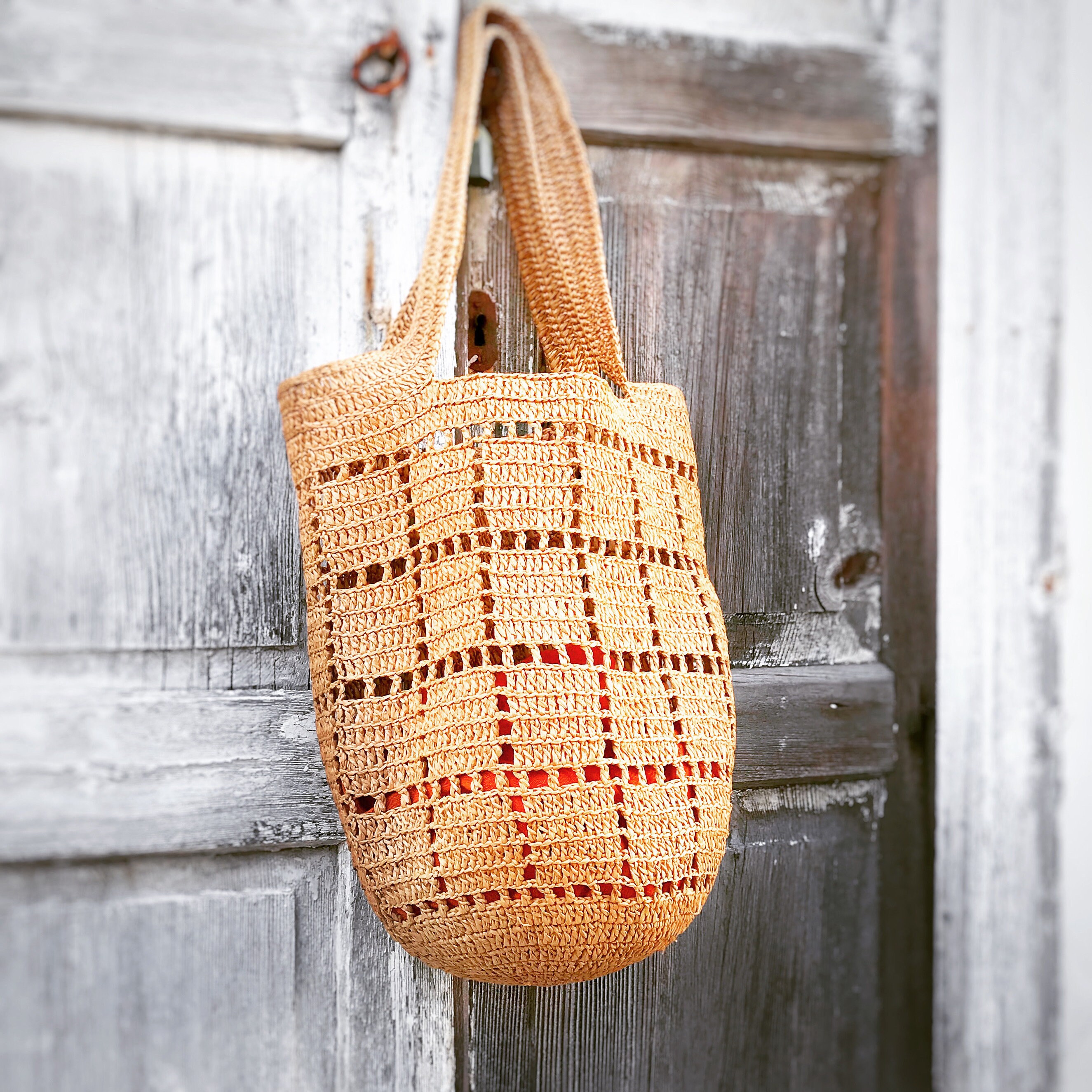 Raffia tote sales bag pattern