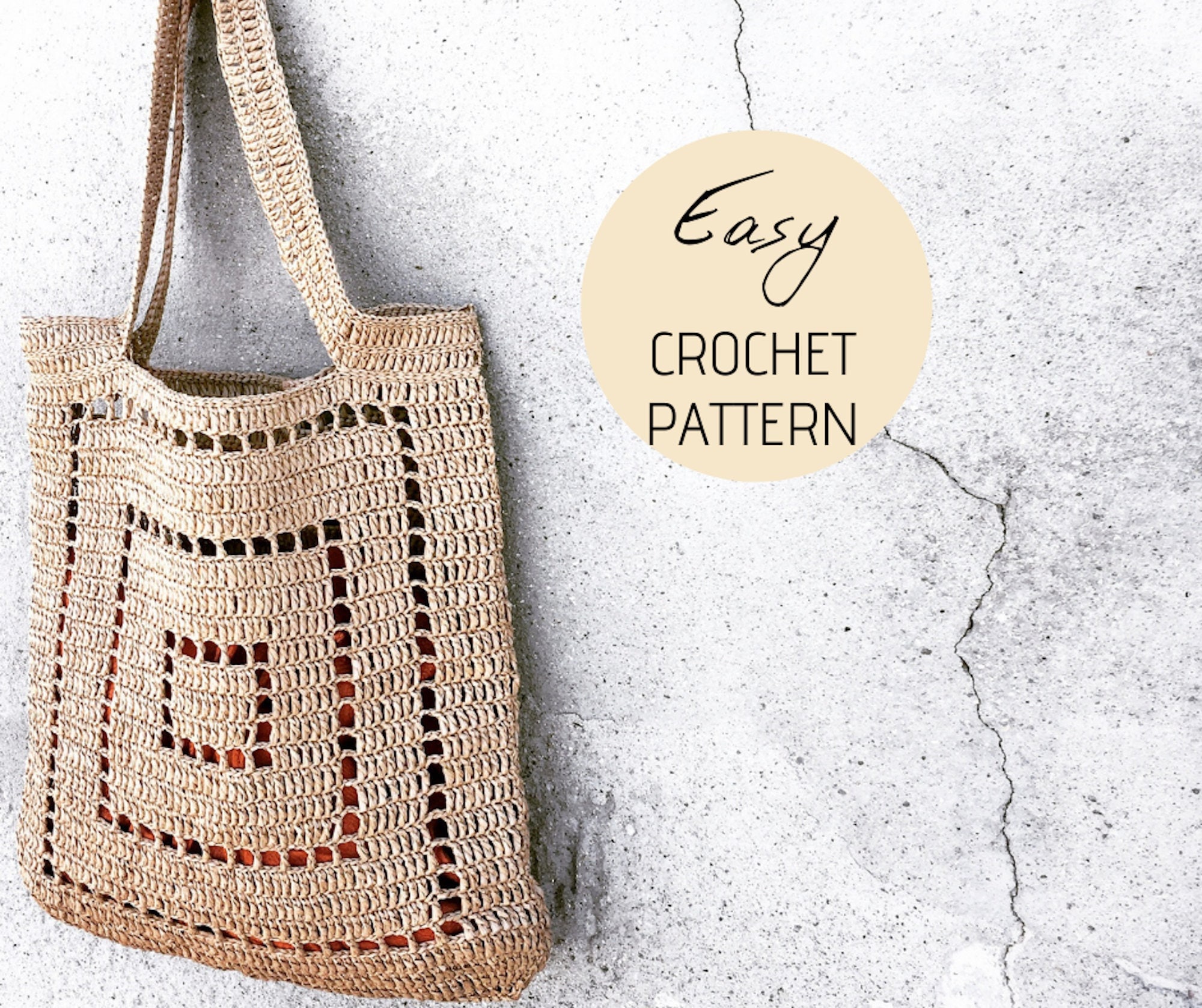 crochet raffia bolsa pattern