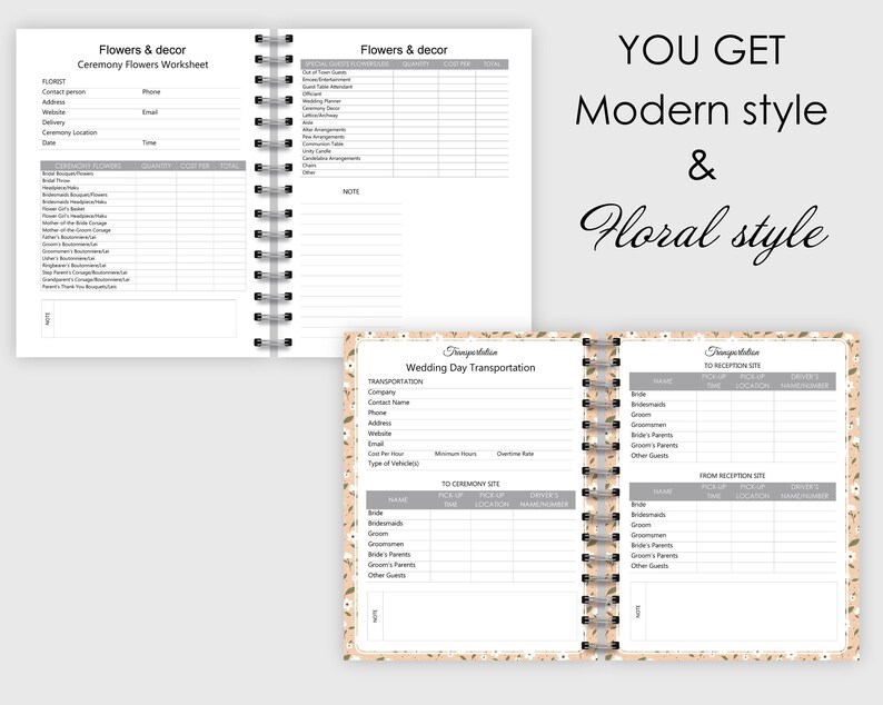 Wedding Planner Printable Wedding Binder Wedding Checklist Etsy
