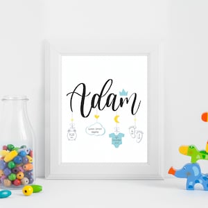 Gepersonaliseerde babygift voor pasgeboren babyjongen en meisje
