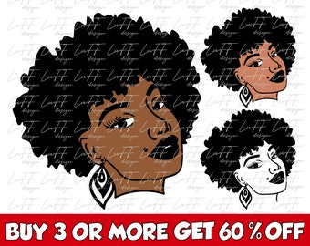 Afro Black Woman SVG: Melanin Girl Magic, Cricut Silhouette (Digital Download)