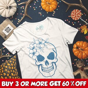 Schädel SVG, Halloween SVG, Skelett SVG, gruselige SVG, Zuckerschädel SVG, Tag der Toten SVG, Png, Datei für Cricut, Sublimation Designs Download