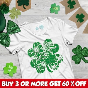 Shamrock SVG, St Patricks Day SVG, Clover SVG, Lucky Svg, Girls St Patricks Svg, Png, Svg Files for Cricut, Sublimation Designs Downloads