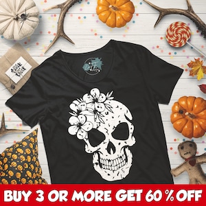 Skull SVG, Halloween SVG, Skeleton SVG, Spooky Svg, Sugar Skull Svg, Day of the Dead Svg, Png, File For Cricut, Sublimation Designs Download