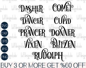 Download Reindeer Names Svg Etsy