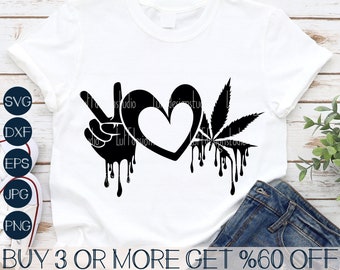 Free Free 280 Peace Love Weed Svg SVG PNG EPS DXF File