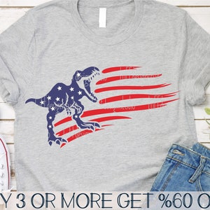 Drapeau américain SVG, SVG dinosaure, enfants 4 juillet SVG, Svg patriotique pour garçons, Png, fichiers Svg pour Cricut, téléchargements de motifs par sublimation