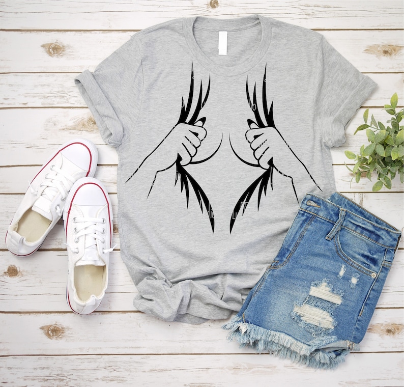 Download Woman Superhero SVG Boob SVG Open Shirt SVG Boobies Svg | Etsy