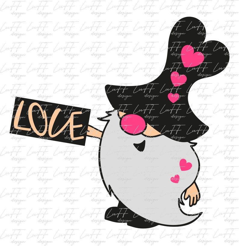 Download Valentines Day SVG Valentine SVG Gnome SVG Love Svg Heart ...