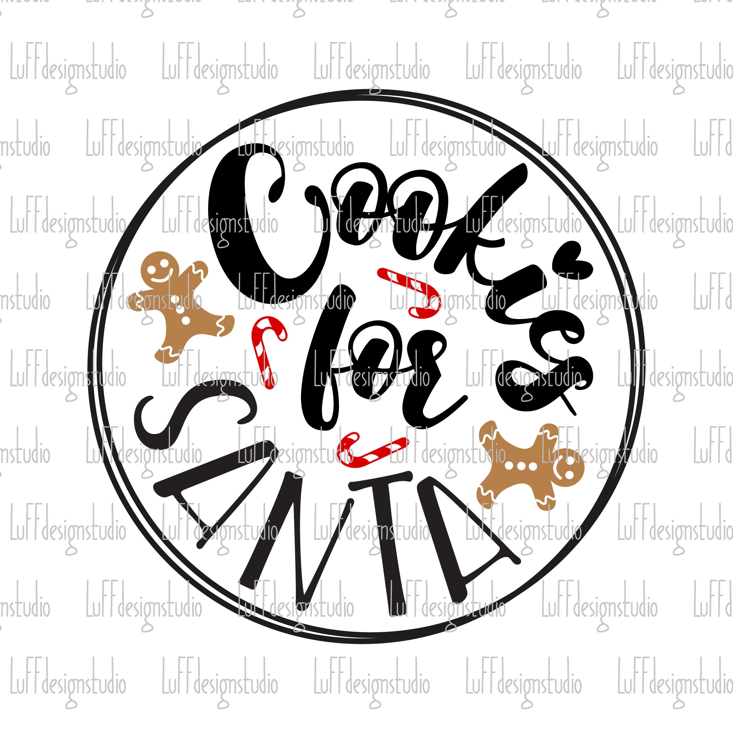 Round Cookies for Santa Tray SVG Christmas SVG Dear Santa | Etsy