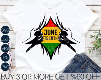 Juneteenth Svg, Black History SVG, Superhero SVG, Juneteenth Shirt Svg, Open Shirt Png, Svg Files For Cricut, Sublimation Designs Downloads
