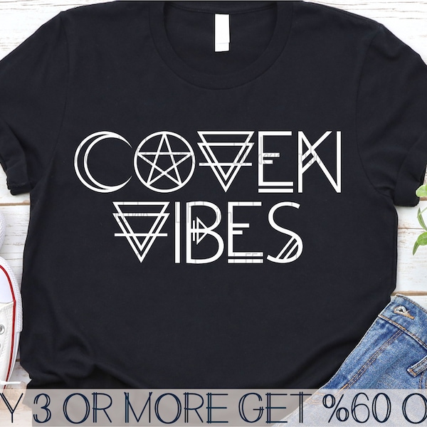 Coven Vibes SVG, Witchy SVG, Halloween SVG, Spooky Svg, Witch Svg, Magic Items Svg, Png, Svg Files for Cricut, Sublimation Designs Downloads