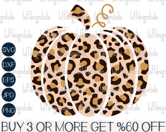 Leopard Pumpkin SVG, Fall SVG, Pumpkin SVG, Cheetah Pumpkin Png, Thanksgiving, Halloween, Svg File for Cricut, Sublimation Designs Downloads