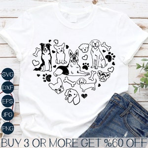 Hond Valentine SVG, hond poot hart SVG, hond moeder SVG, hondenliefhebber Valentijnsdag Svg, hart png, bestanden voor Cricut, sublimatie ontwerpen downloads