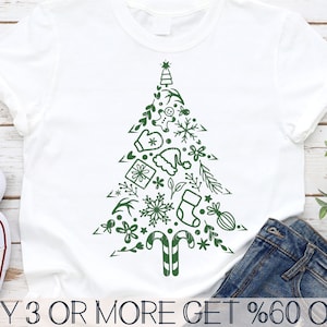 Weihnachtsbaum SVG, Weihnachten Gekritzel SVG, Weihnachten Shirt Säge, Winter Hand, Kiefer Png, Hand geschnitten Datei für Cricut, Sublimation Designs Downloads