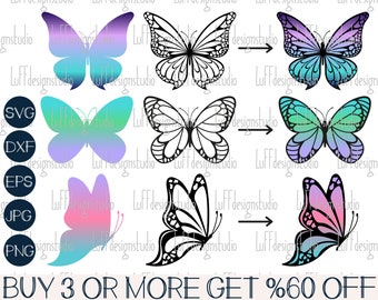 Butterfly SVG, Butterflies SVG, Butterfly PNG, Layered Butterfly Svg, Popular Svg, Dxf, Svg Files For Cricut, Sublimation Designs Downloads