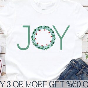 Joy SVG, Christmas SVG, Joy PNG, Christmas Name Frame Svg, Popular Shirt Svg, Archivos Svg para Cricut, Descargas de diseños de sublimación