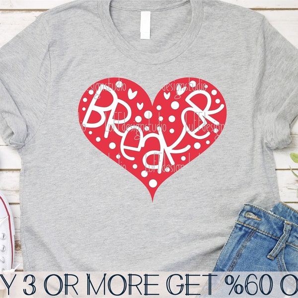 Heart Breaker SVG, Camisa divertida del Día de San Valentín SVG, Valentine Heart SVG, Sarcastic Svg, Archivos svg para Cricut, Descargas de diseños de sublimación