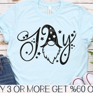 Joy SVG, Gnomo navideño SVG, Camiseta navideña divertida SVG, Svg popular, Svg de invierno, Png, Archivos para Cricut, Descargas de diseños de sublimación
