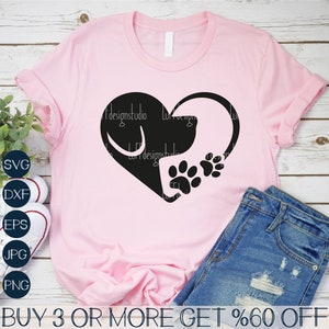 Hond Valentine SVG, hond poot hart SVG, hond moeder SVG, hondenliefhebber Valentijnsdag Svg, populaire png, bestand voor Cricut, sublimatie ontwerpen downloads