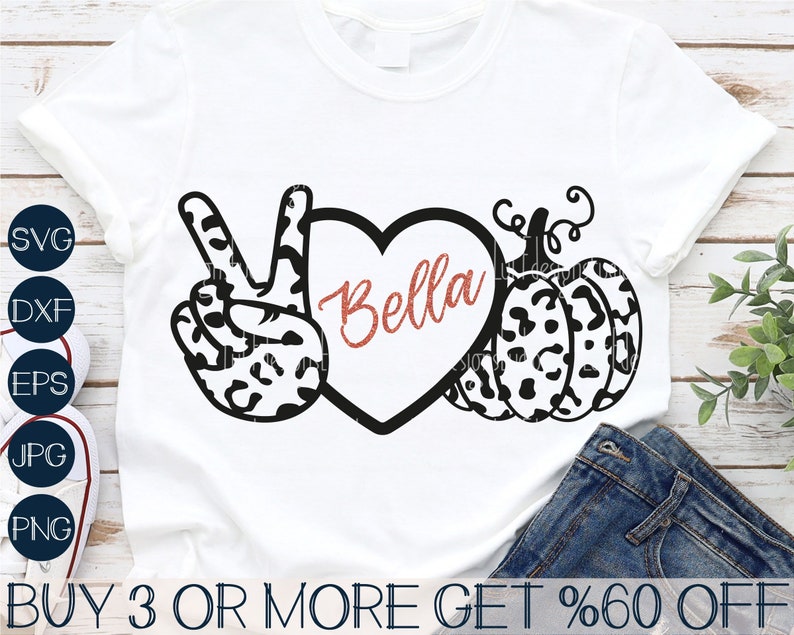 Download Peace Love Pumpkin SVG Leopard Pumpkin SVG Fall Shirt SVG ...