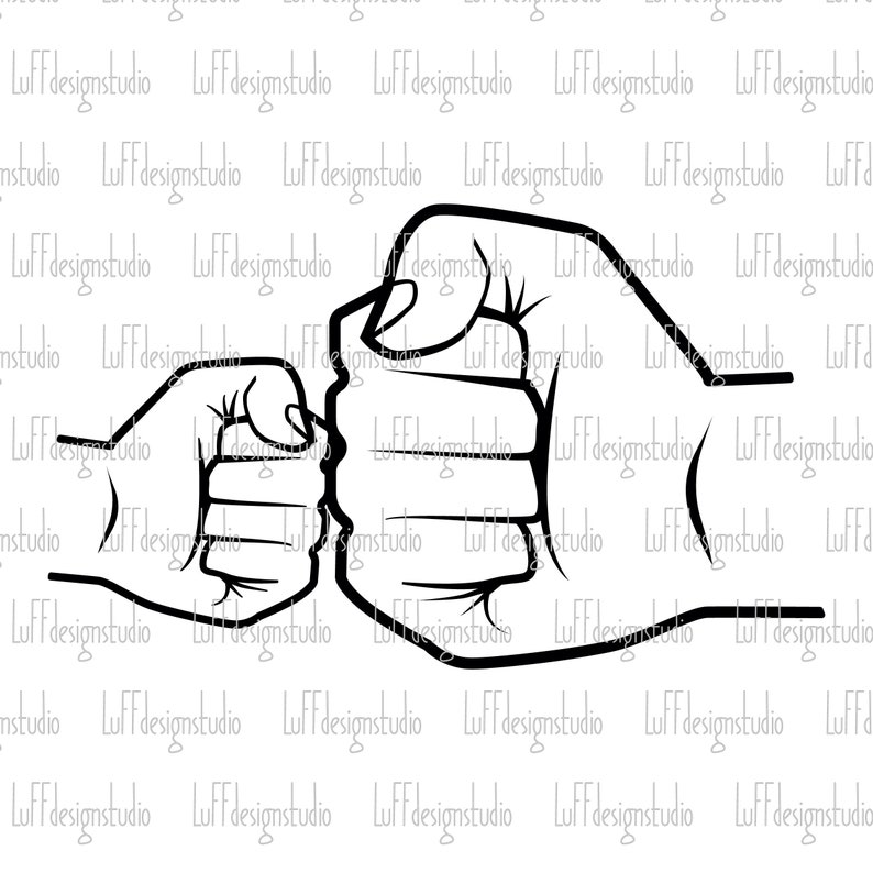 Download Fist Bump SVG Father and Son SVG Punch SVG Dad Svg Papa | Etsy