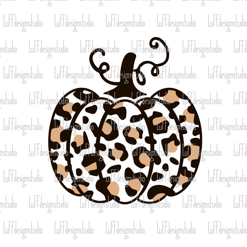 Leopard Pumpkin SVG Fall SVG Cheetah Print SVG Halloween | Etsy