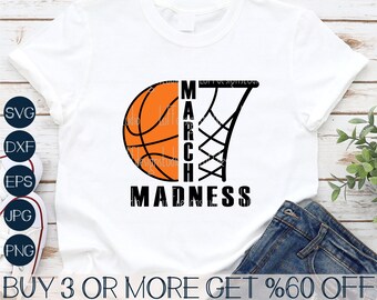 March Madness SVG, basketbal SVG, basketbalnet SVG, sport Svg, populaire Png, Svg-bestanden voor de Cricut, sublimatie ontwerpen downloads