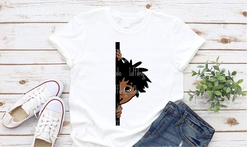 Download Peek A Boo Boy SVG Peeking Afro Boy SVG Black Kid SVG | Etsy