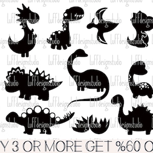 Dinosaurier SVG Bundle, süße Dino SVG, Baby Dinos Clipart, Png, Dxf, Tier, SVG-Dateien für Cricut, Silhouette, Sublimation Designs Downloads