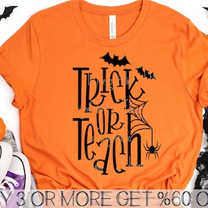 Halloween Teacher SVG: Trick or Teach Design (Digital Files)
