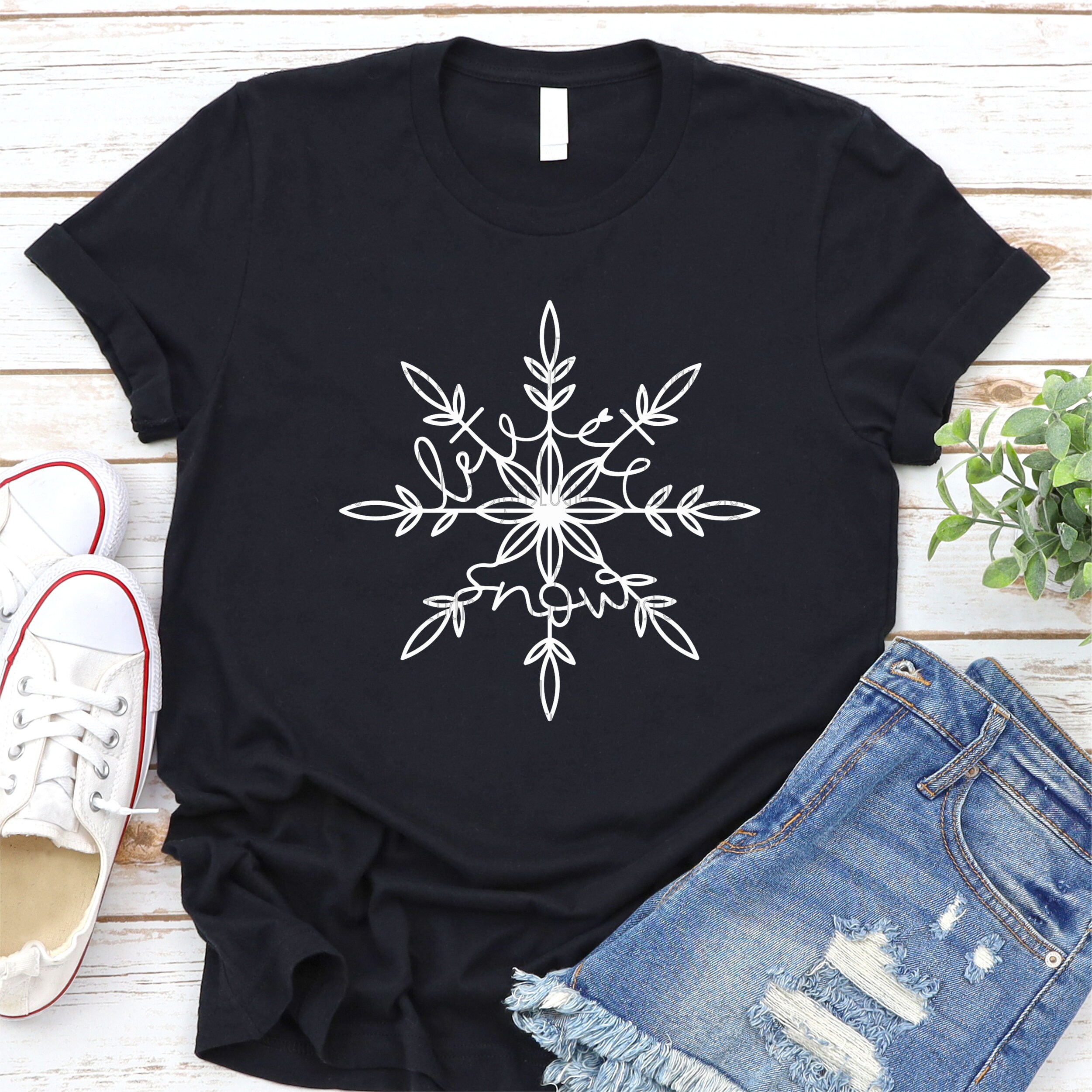 Snowflake SVG Let It Snow SVG Winter SVG Christmas Shirt - Etsy