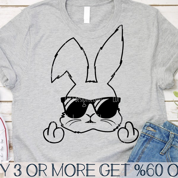 Funny Easter SVG, Middle Finger SVG, Adult Easter SVG, Sunglasses Svg, Png, Sarcastic Svg Files For Cricut, Sublimation Designs Downloads