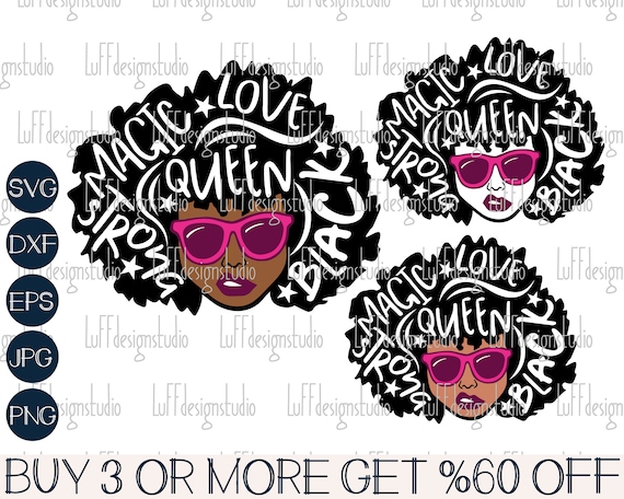 Black Woman SVG, Afro Woman SVG, African American Woman SVG, Black History Svg, Png, Dxf, Svg Files For Cricut, Sublimation Design Download