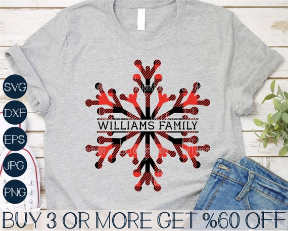 Split Snowflake SVG Christmas SVG 