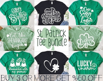 St Patricks Day SVG Bundle, St Patricks SVG, Shamrock SVG, Lucky Svg, Girls St Pattys, Png, Files for Cricut, Sublimation Designs Downloads